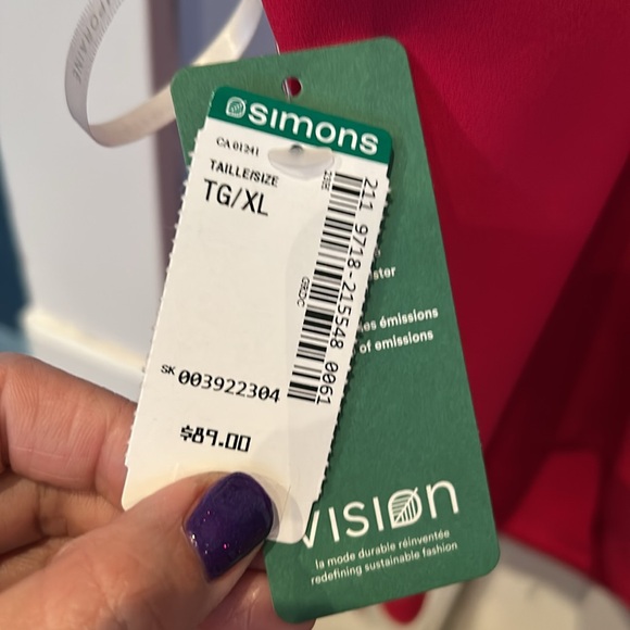 Contemporaine by SIMONs. XL bright red strap tank, removable and adjustable - Picture 3 of 7